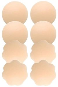 quxing 4 pairs pasties women nipple covers reusable adhesive silicone nippleless covers