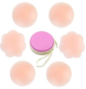 silicone nipple covers lift invisible breast petals adhesive bra reusable nipple covers women beige