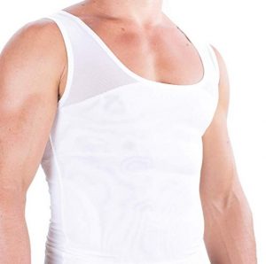esteem apparel origninal men's chest compression shirt to hide gynecomastia moobs