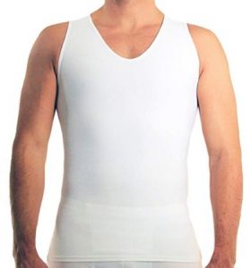 underworks mens extreme gynecomastia chest binder v-tank top