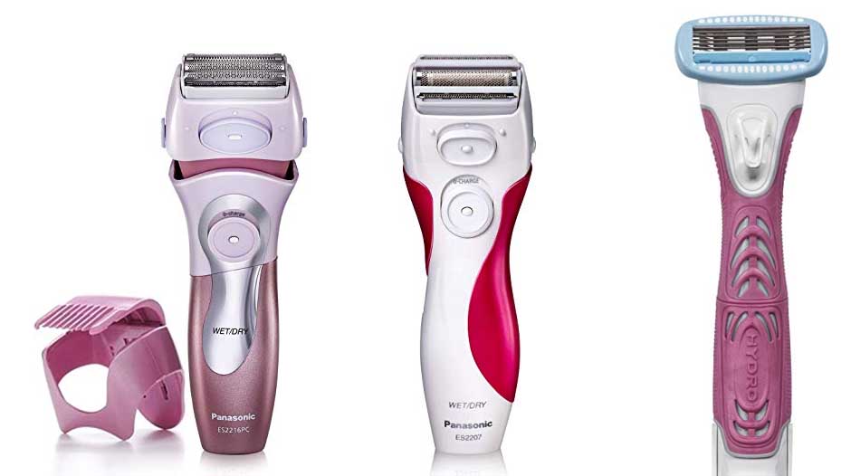 shaving bikini line with electric shaver