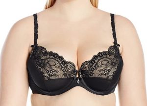 Curvy Couture Women's Plus-Size Tulip Lace Balconette Bra